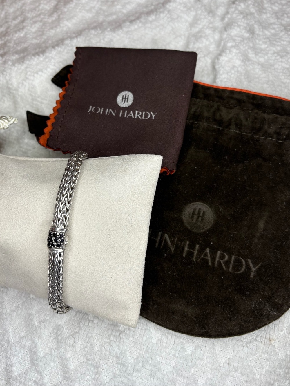 ⭐️John Hardy Sterling Silver Classic Chain Bracelet with‎ Black Accents